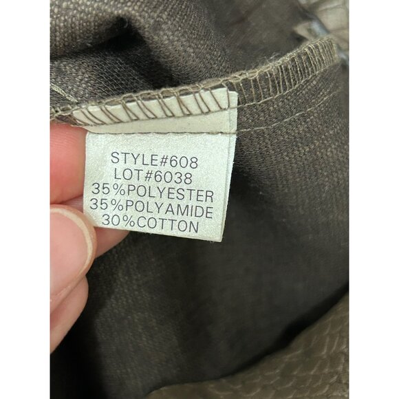 Vintage 90s Brown Crocodile Print Faux Leather Pants By View Moda Italiana Sz 8 - Picture 6 of 9